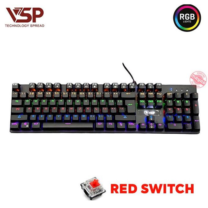 Clavier gaming mécanique RGB Red Switch Maroc