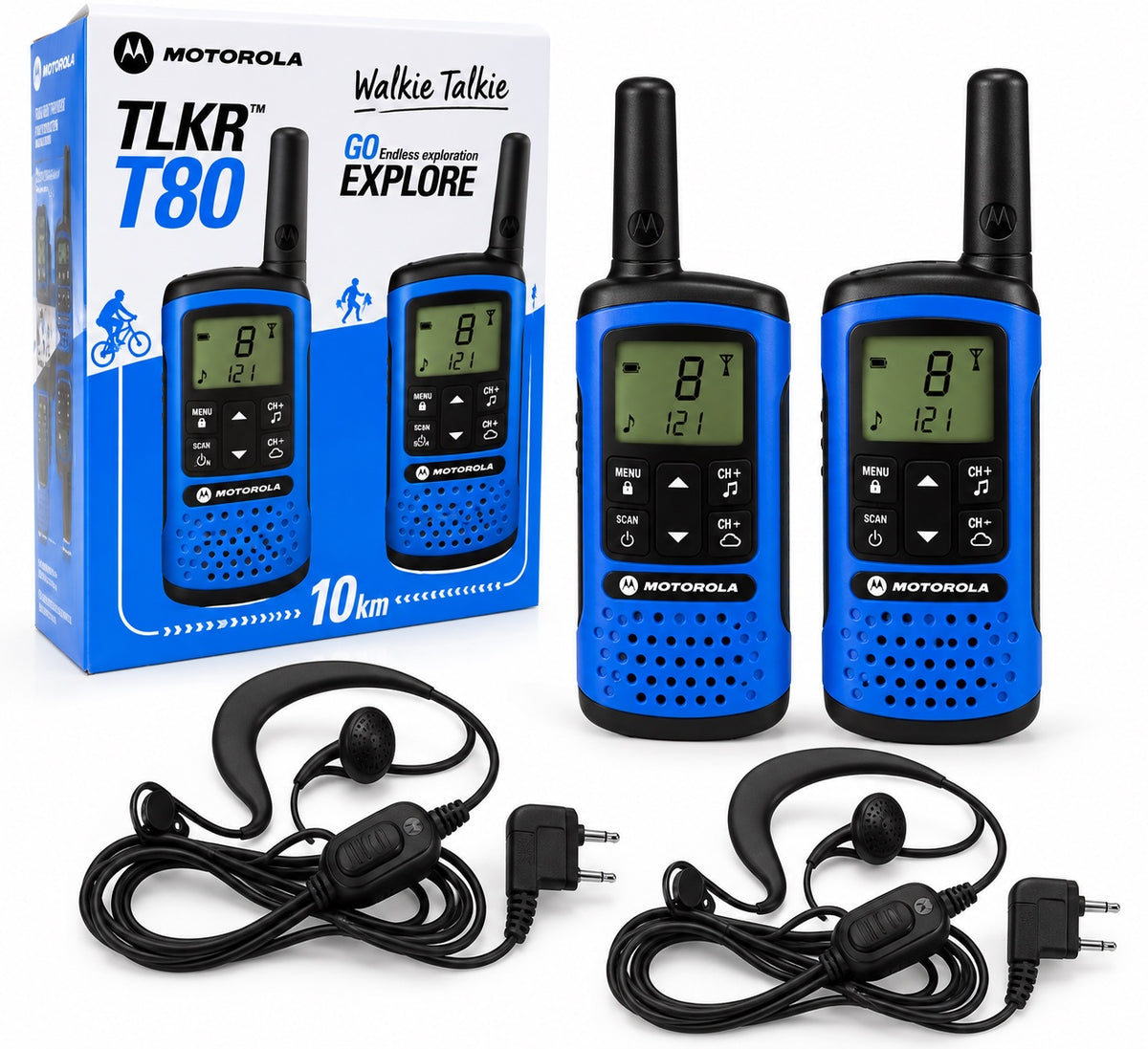 Motorola TLKR T80 Go Explore avec oreillettes PTT