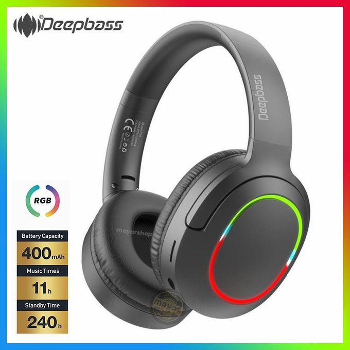 Deep Bass R19 casque Bluetooth sans fil RGB Maroc
