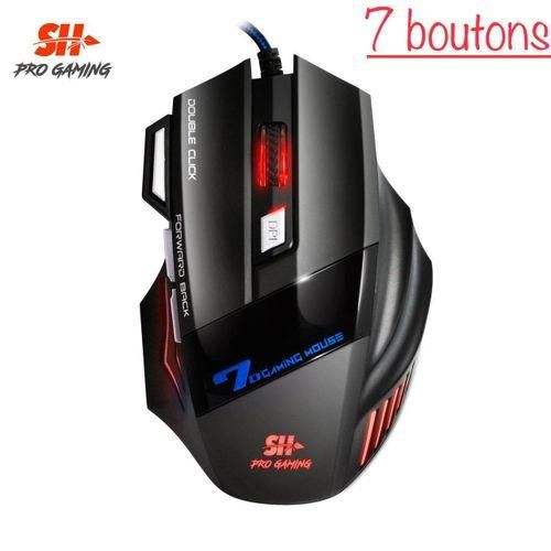 Souris de jeu filaire USB pour gamer PC