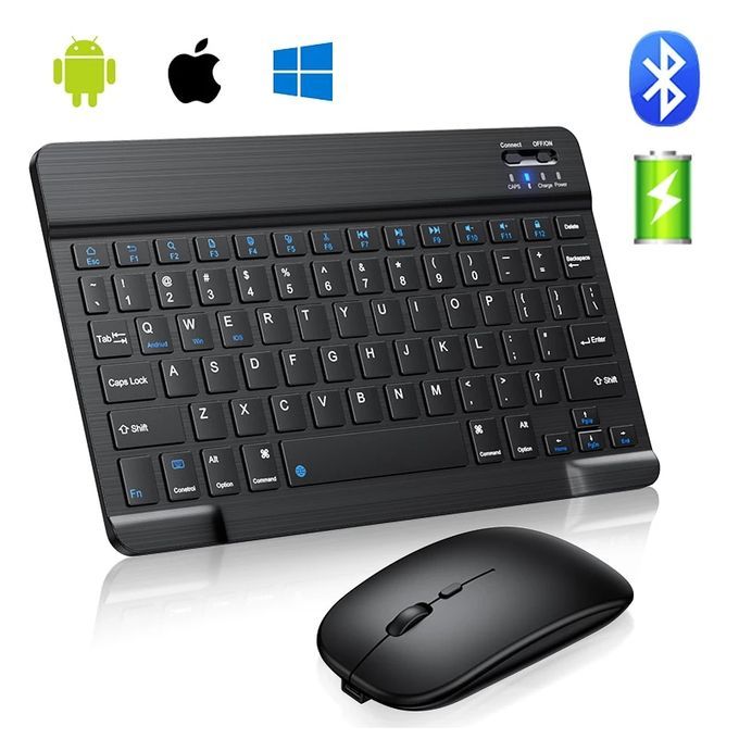 Mini clavier et souris sans fil Bluetooth