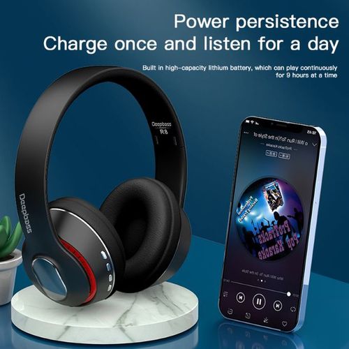 Casque audio stéréo pliable Deep Bass R8