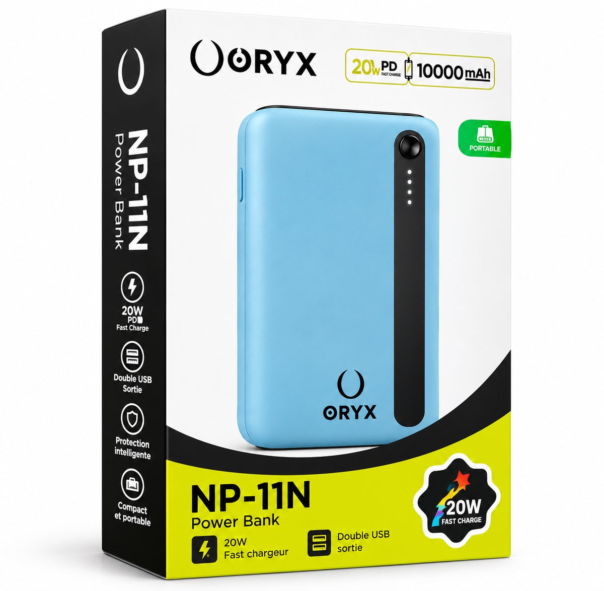 ORYX NP-11N 10000mAh 20W PD – emballage bleu