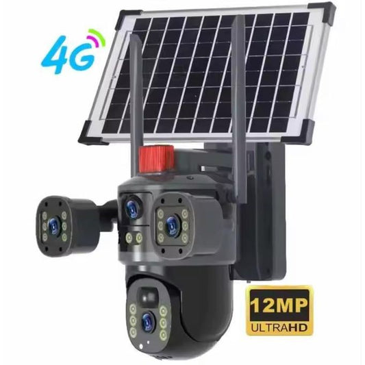 caméra de surveillance solaire 4G PTZ 12MP extérieure maroc