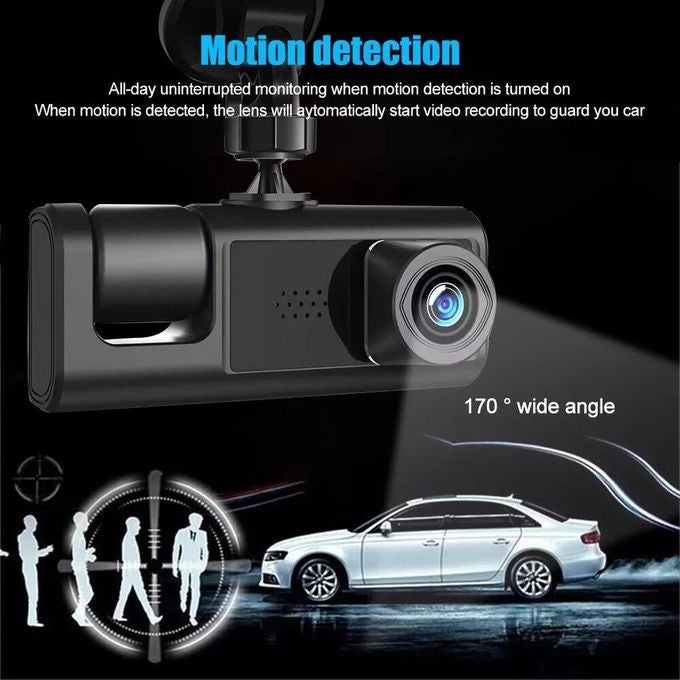 Triple objectifs Full HD 1080P Pour Voiture