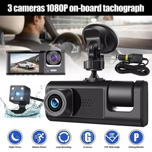 Triple objectifs Full HD 1080P Pour Voiture
