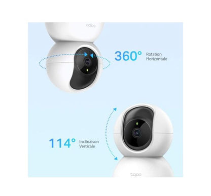 TP-Link Tapo C200 rotation 360° et inclinaison 114°