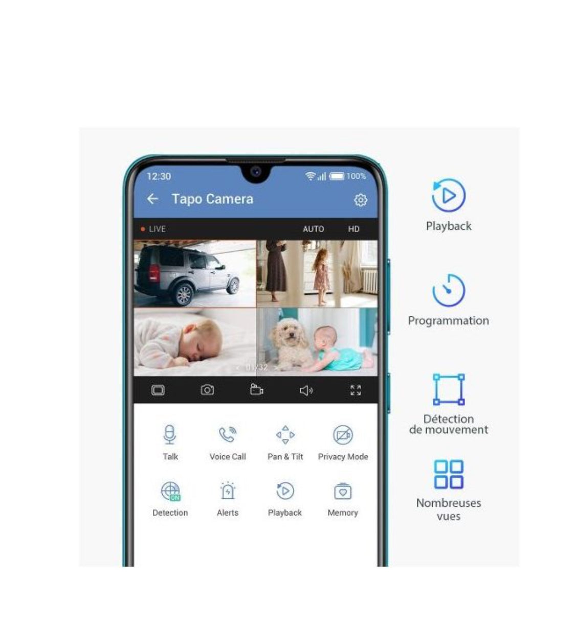 TP-Link Tapo C200 application et détection de mouvement