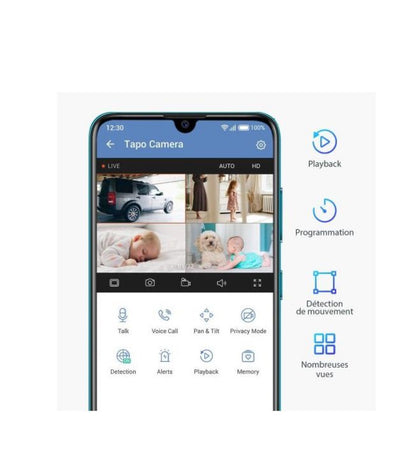 TP-Link Tapo C200 application et détection de mouvement