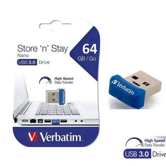 Verbatim Store n Stay Nano 64GB USB 3.0 avec emballage