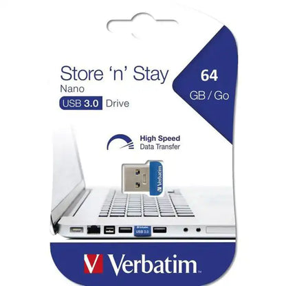 Verbatim Store n Stay Nano 64GB USB 3.0 emballage