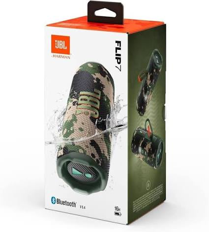JBL Flip 7 camouflage – boîte