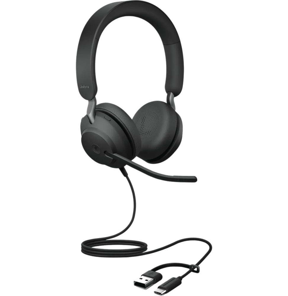 Jabra Evolve2 40 SE – casque et câble USB