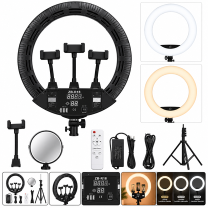 ZB-R18 Ring Light - kit complet
