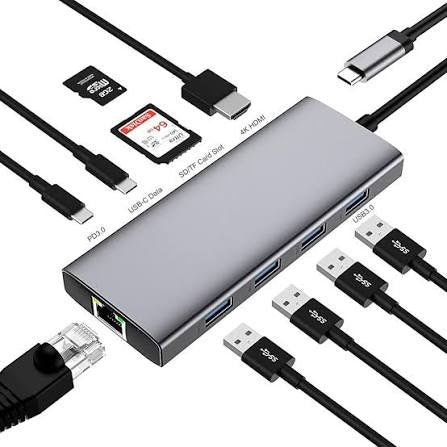 Adaptateur USB-C 10 en 1 - ports et connexions