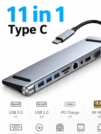 Adaptateur USB-C 11 en 1 - image 1