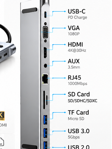Adaptateur USB-C 11 en 1 - image 2