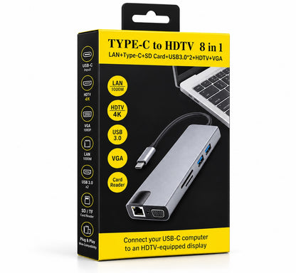 Adaptateur USB-C 8 en 1 - emballage
