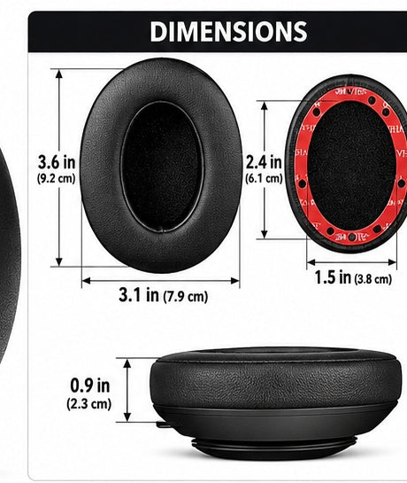 Dimensions des coussinets
