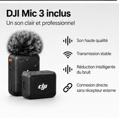 DJI Osmo Pocket 4 Creator Combo DJI Mic 3 au Maroc