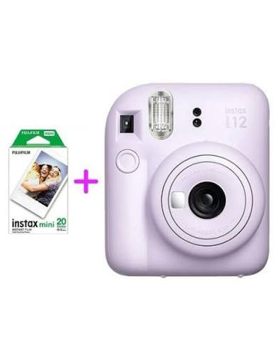 Fujifilm Instax Mini 12 Lilac avec film Instax Mini 20 au Maroc