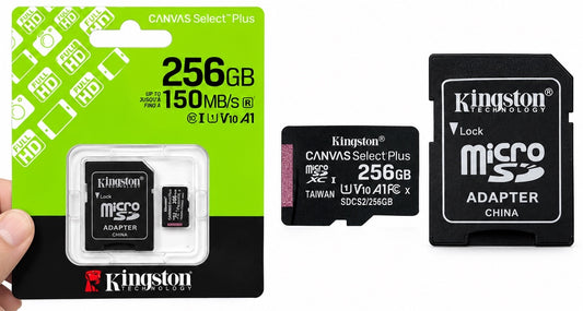 Kingston Canvas Select Plus 256GB microSD – emballage