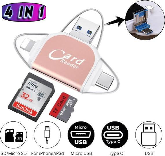 Lecteur de carte SD 4 en 1 – Connecteurs et compatibilité