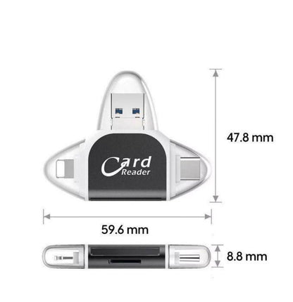 Lecteur de carte SD 4 en 1 – Dimensions