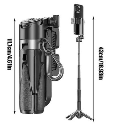 P15 Mini Selfie Stick avec dimensions et hauteur