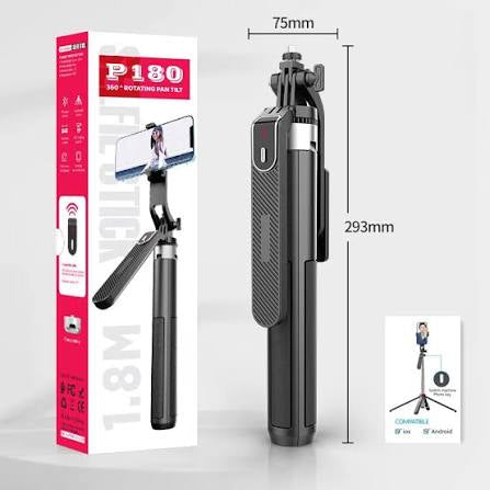 Trépied selfie P180 - vue pliée et emballage