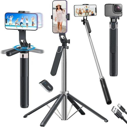 Trépied selfie P180 - télécommande et support téléphone