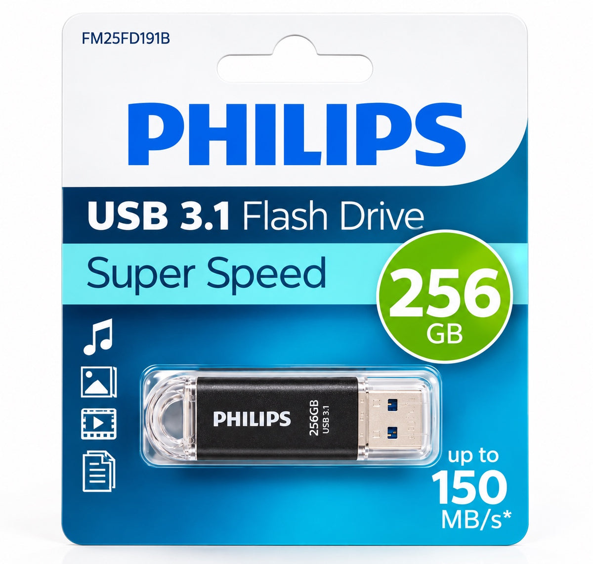 Philips FM25FD191B USB 3.1 Flash Drive 256GB avec emballage