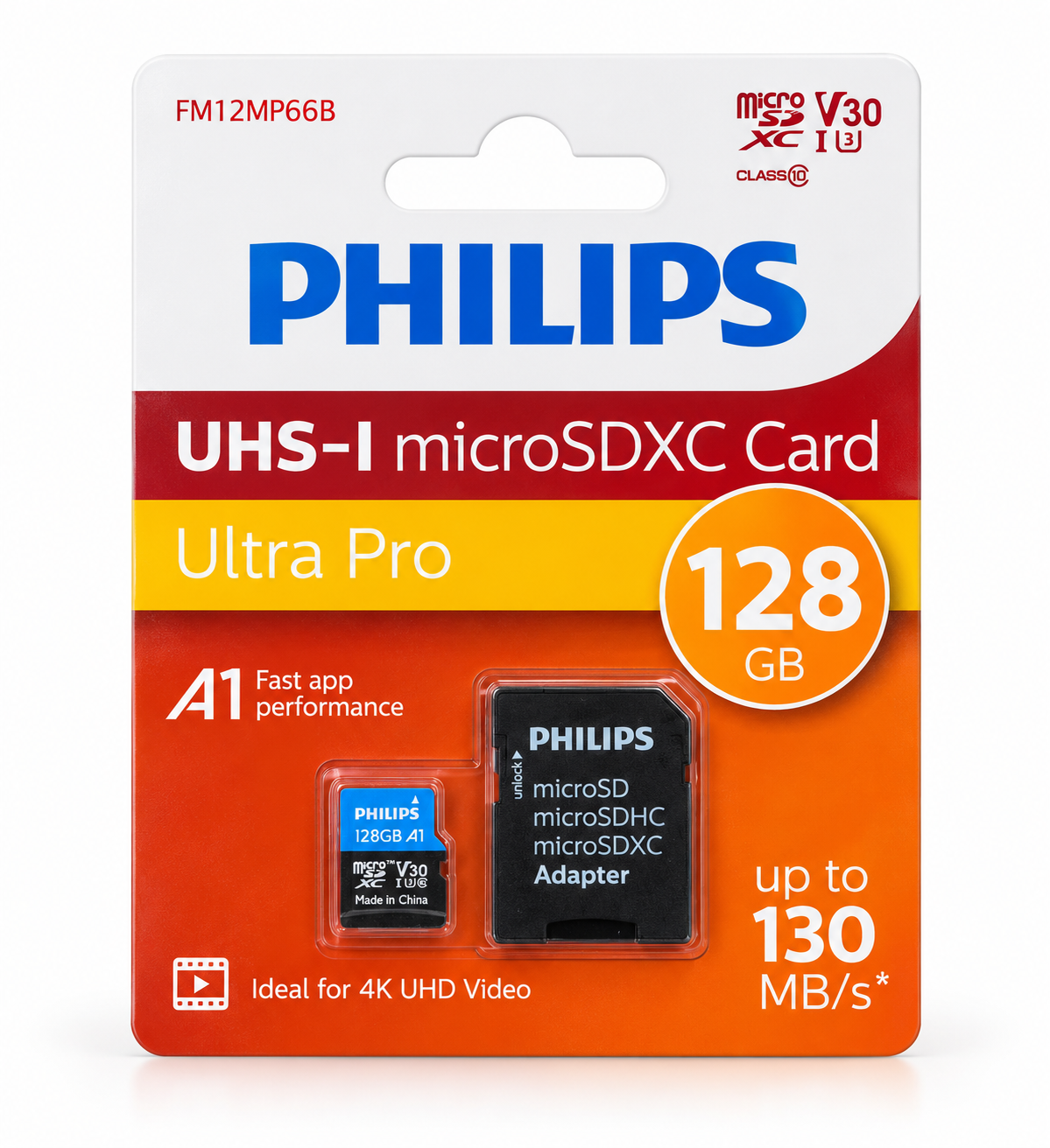 Philips Ultra Pro 128GB microSDXC – emballage