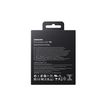 Samsung Portable SSD T9 2TB arrière emballage