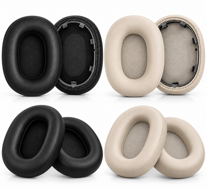 Coussins Sony WH-1000XM5 noir et beige