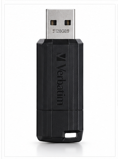 Verbatim PinStripe USB 2.0 128GB – vue de face